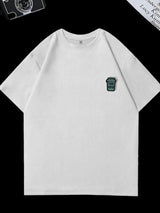 Glitchcore Oversized shirt – I Need Coffee Graphic Print Short Sleeve T Shirts Hombre Y2K