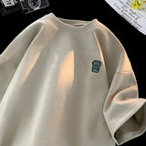 Glitchcore Oversized shirt – I Need Coffee Graphic Print Short Sleeve T Shirts Hombre Y2K