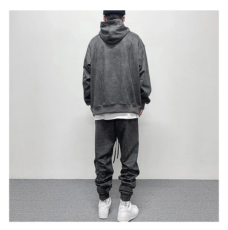 Vaporwave Drop – Fashion Paisy Hoodies Pullover Casual Suede Hooded – Streetwear Fashion for Men & Women