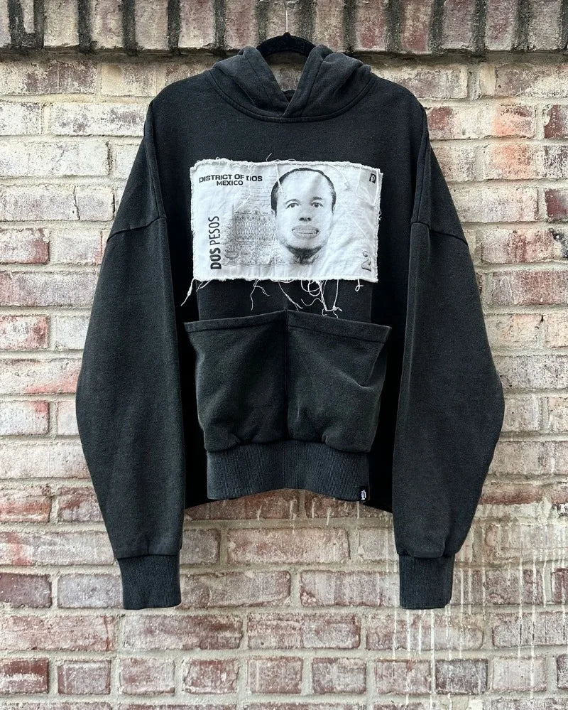American High Street Fashion Letter Cartoon Portrait Embroidered Overs