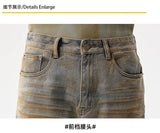 men patch hole distressed plus size denim pant ripped jeans streetwear fashion hip hop vibe loose casual baggy jeans trousers 40 unique jeans style 3185