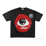 Y2K Manga Panel T-Shirt – Cry Scene Blur with Pastel Drip