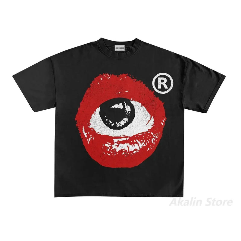 Y2K Manga Panel T-Shirt – Cry Scene Blur with Pastel Drip