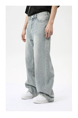 vintage baggy jeans mens streetwear hip hop loose blue denim pants hi street luxury designer jeans trousers man unique jeans style 4484