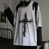 Gothic Melting smiley – Men T Shirts Autumn Men Clothes Anime Casual Long Sleeved Ov