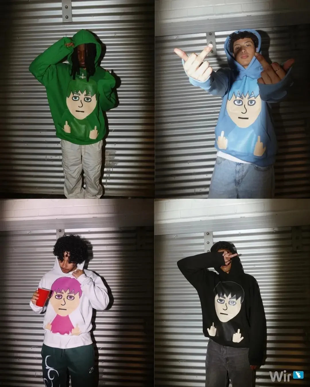 New Grunge Oversized Sweatshirt Mii Hoodie Harajuku Printing Hoodies W