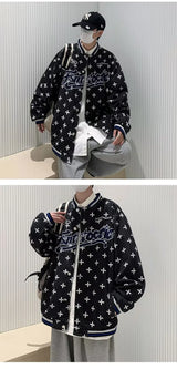 retro baseball bomber, daily drip outerwear, casual outfit