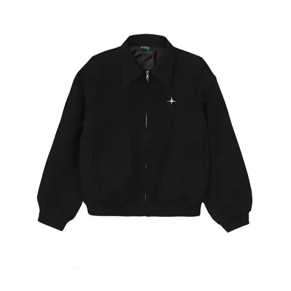 high street y2k men set casual loose lapel jacket hip hop multi pocket overalls 2 piece spring autumn fashion couple suit trend unique default style 4598