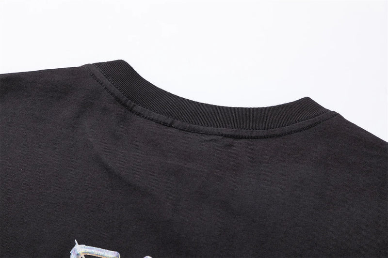 sadcore graphic tee featuring old school 90s vintage retro printing high street streetwear cotton casual loose tops t shirt