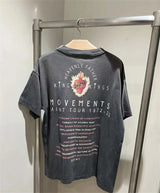 Summer Retro VINTAGE Eye Pattern Printed High-Street Wear Casual Loose Quality T-Shirt Tops For Men