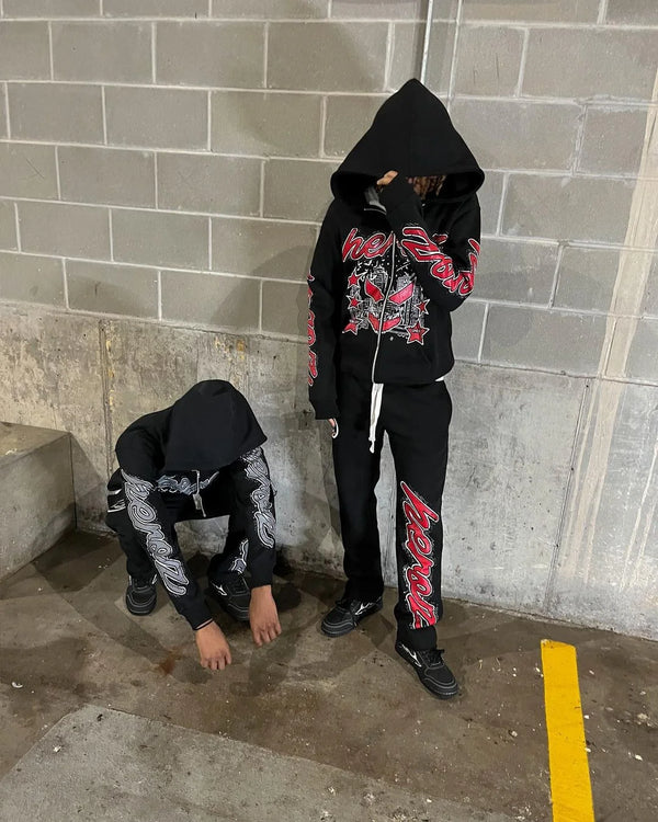Y2K Women's Clothing Sweatshirt Pullover Long Sleeve Halloween Christmas Top Hip Hop Rap Dress Dark Skeleton Oversize Streetwear