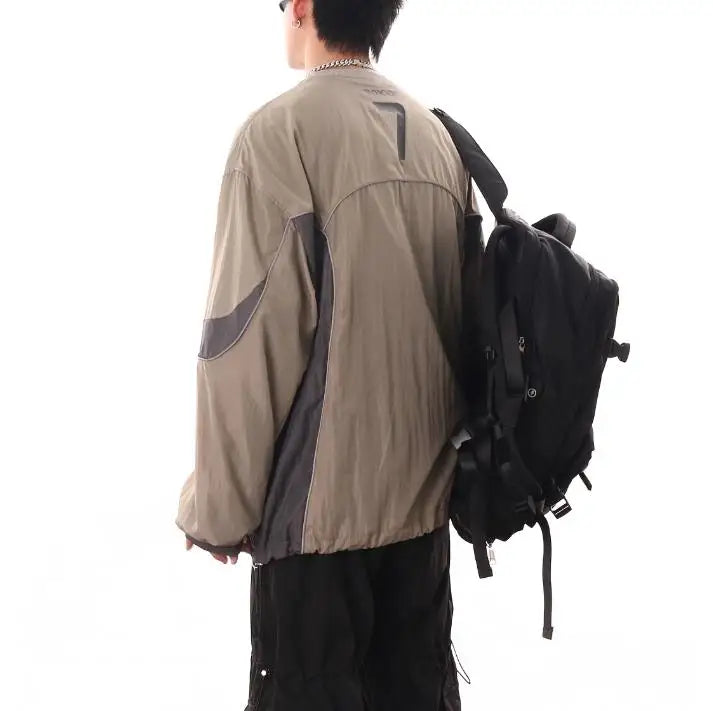 American Men Women Sweatshirt Drawstring Spring High Street Functional