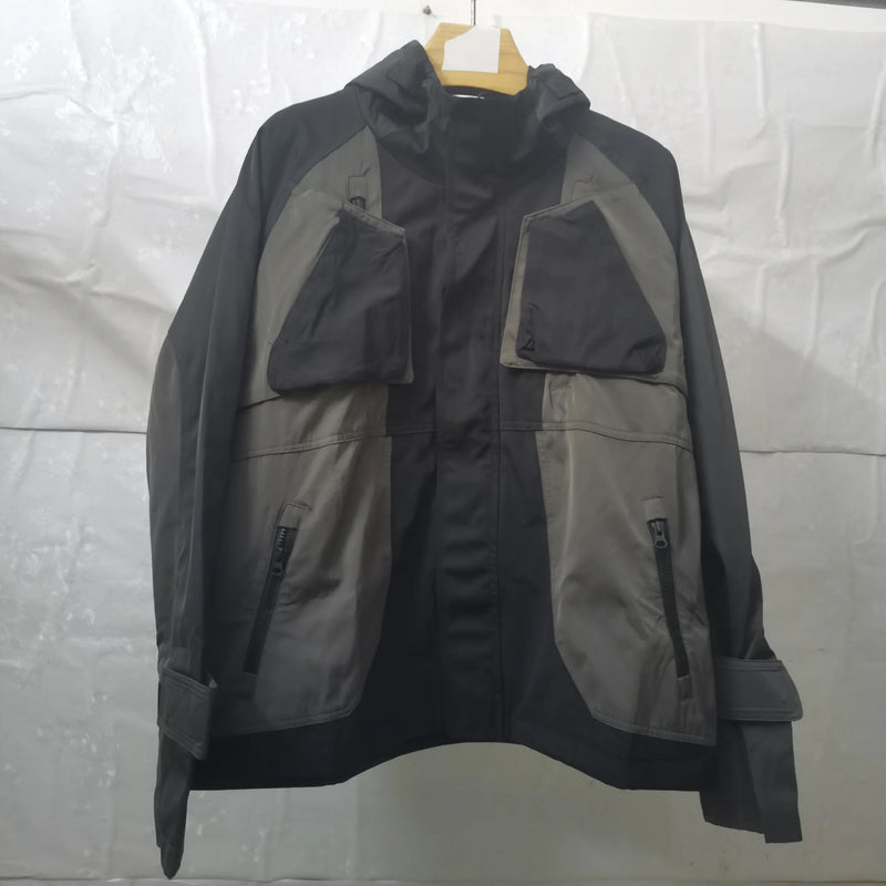 New 2023 Mens Undermycar Armor Zipper Parkas Windproof Hhooded Jacket Tatting Multiple pockets outdoor Wear size M L XL #490