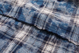 Trapwear Broken heart – Vintage Plaid Shirt 2024 Tie Dyed Tassel T Shirt Long Sleeve