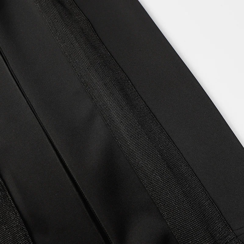 new pattern embroidery pants men woman 1 1 good quality side edge weaving stripe loose casual joggers sweatpants unique joggers style 4900