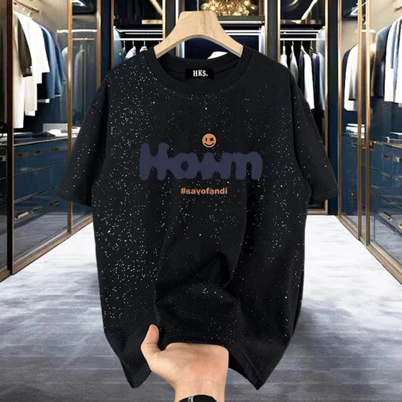 Trapwear Aesthetic piece – Mens T Shirt Shining Starry Sky Casual Interesting Printed T