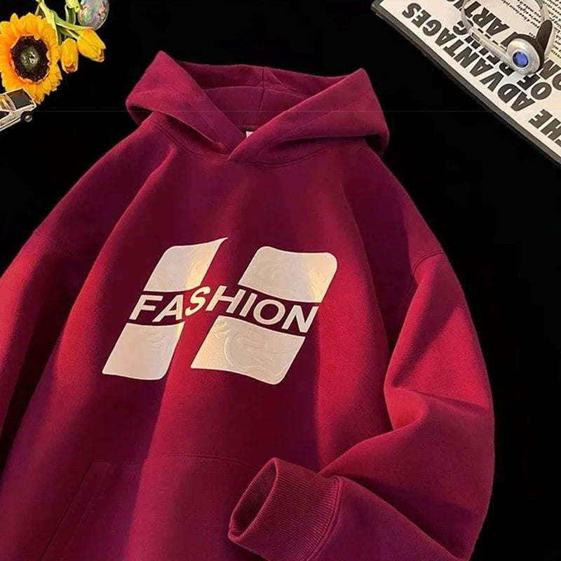 Autumn New Fashion Printed Hoody For Men Hip Hop Streetwear Fleece Pul