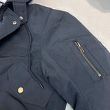 2024AW new cotton dress solid color hooded multi-pocket jacket