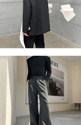 flare pants men vintage fashion casual bell bottom trousers male streetwear net celebrity long pants stage costume unique default style 2790