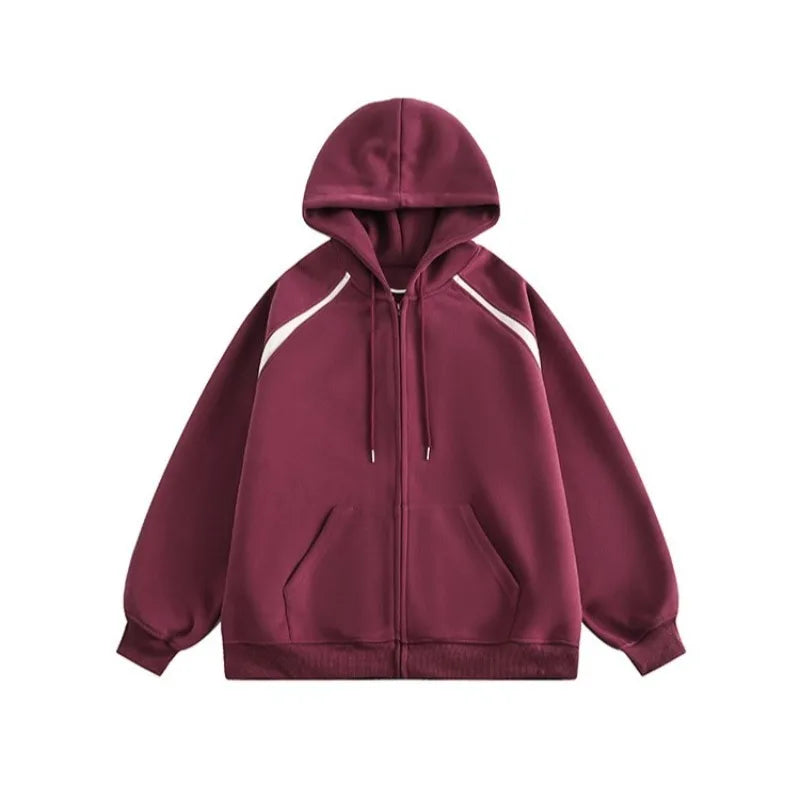 Heavy Weight American Hoodie Mens Spring Autumn 2024 Color Blocking Lo