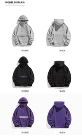 Autumn Polar Fleece Half Turtleneck Hoodies For Men Y2K Vintage Windproof Hooded Sweatshirts Casual Streetwear Pullover