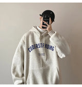 Autumn Mens Letter Design Printed Pullovers Hoodies Y2K Vintage Street