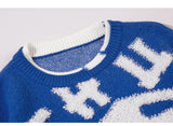hip hop knitted sweater mens o neck dinosaur pattern fake two pieces pullover streetwear casual loose sweater jumper knitwear - 2025 streetwear drop, high quality cotton hoodie, graphic printed hoodie for men and women