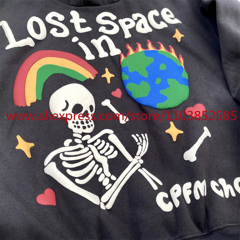 Autumn Winter New American Heavy Duty Vintage Hoodie Long Sleeve High