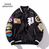 leather varsity coat, fall winter style, men's streetwear fashion, oversized urban jacket, high quality cold-weather coat