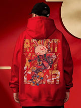 Anime Skateboard Rabbit Print Hoodies Mens Japanese Y2K Hoodie Sweatshirt