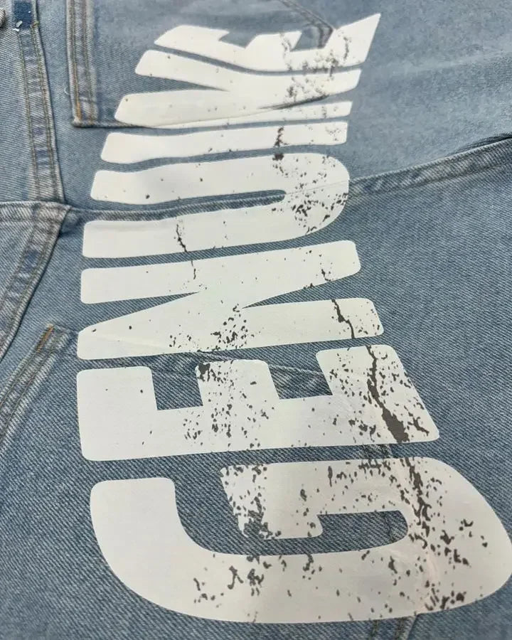Retro Blue Streetwear Y2K Gothic Shorts Hip Hop Rhinestones Baggy Jeans Denim Gym Shorts Men Women High Waist Basketball Shorts