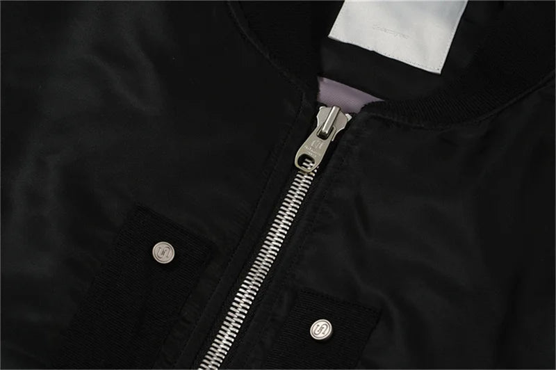 undermycar 2023 new high street fashion brand quality multi pocket flight jacket cotton coat black nan streetwear photo styli - variant style 122fdc for streetwear fashion