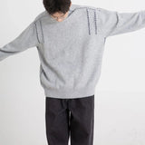 layered flame street knit, photo-ready knit, trendy urban fashion top for men, layered streetwear look