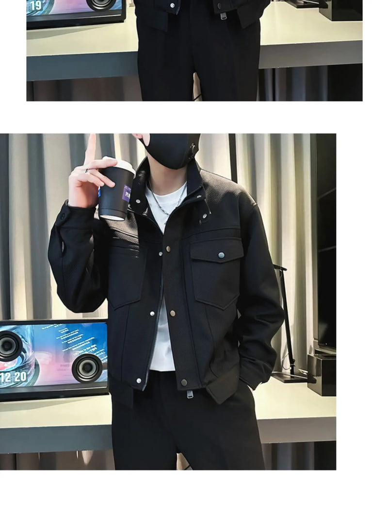zip-up streetwear coat, 2025 outerwear trend, men's streetwear fashion, oversized urban jacket, high quality cold-weather coa