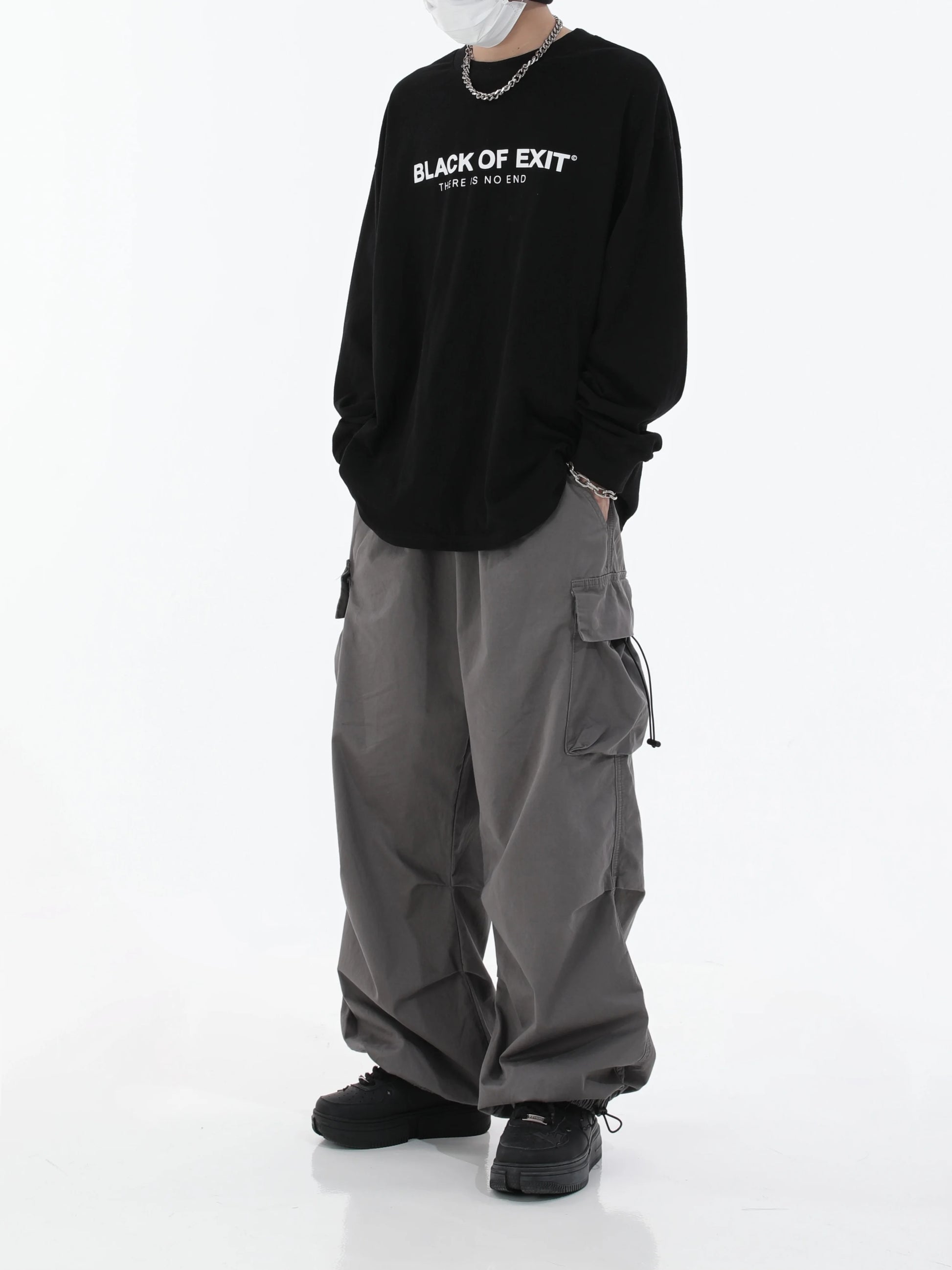 hip hop loose fit elastic waist pants fashion side pocket pants streetwear mens new spring summer casual baggy pants joggers unique joggers style 453