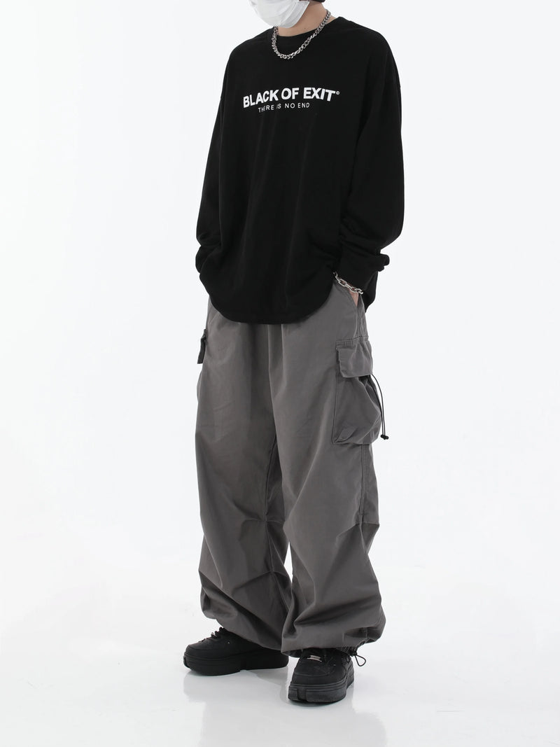 hip hop loose fit elastic waist pants fashion side pocket pants streetwear mens new spring summer casual baggy pants joggers unique joggers style 453