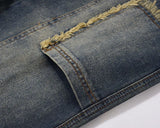 retro washed denim jeans destroyed ripped loose mens biker jeans side pocket fashion streetwear hip hop straight pants joggers unique joggers style 2219