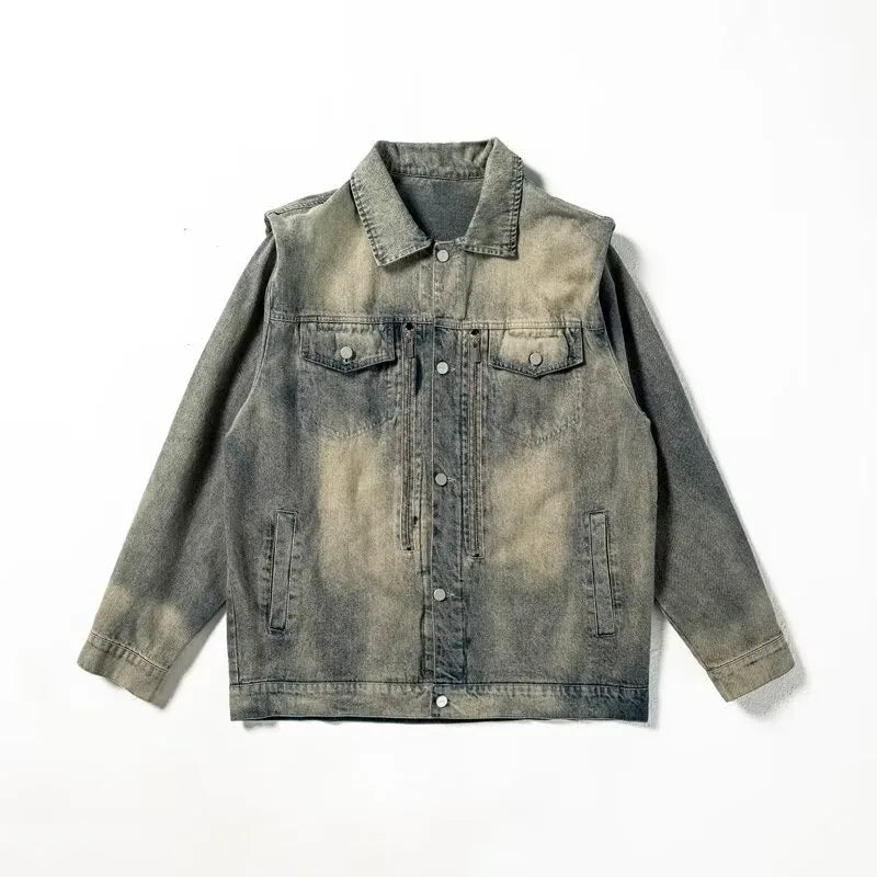 grunge street bomber, modern fit for men, oversized fit