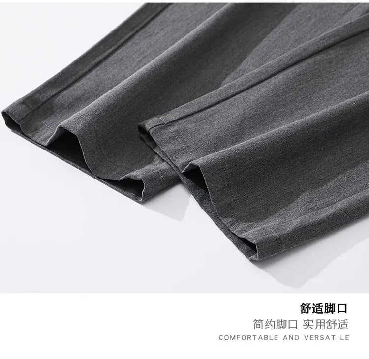 suit pant men korean streetwear fashion loose casual plus size straight suit pant office man commuter pants trousers unique default style 2242