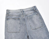 fashion loose streetwear denim jeans new casual wide legs straight jean pants hip hop tassel joggers baggy jeans men clothing unique joggers style 434