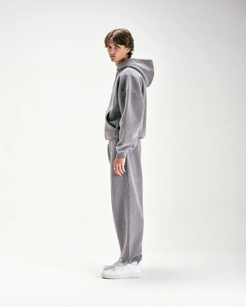 American High Street Fashion Casual Hoodie Men Y2K Harajuku Retro Soli
