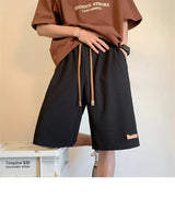 summer running baggy y2k shorts for men casual gym sport short pants threaded solid drawstring basketball bermuda masculina unique shorts style 3528