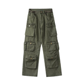 unisex hip hop pants retro cargo pant streetwear multi pockets zipper harajuku joggers new casual loose straight baggy trousers unique joggers style 2084