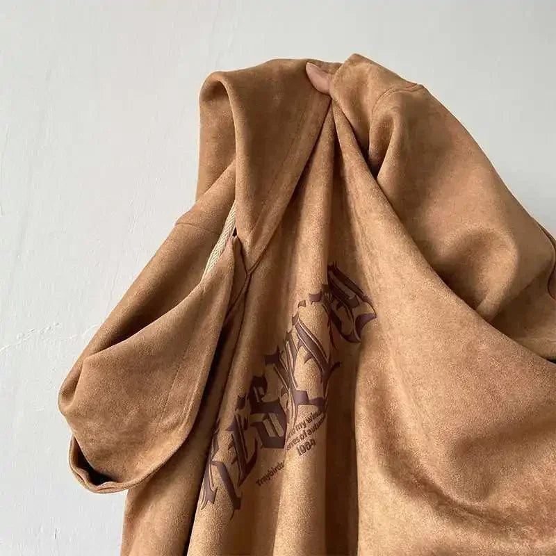 Autumn And Winter Coats For Men American Trendy Brand Loose Suede Swea