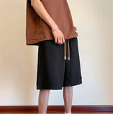 summer running baggy y2k shorts for men casual gym sport short pants threaded solid drawstring basketball bermuda masculina unique shorts style 3527