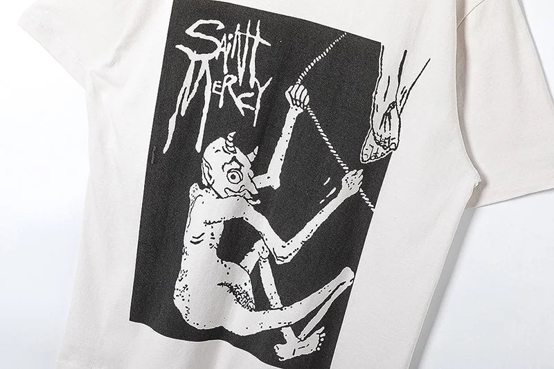 Vaporwave Streetwear – New Saint T Shirts Men Woman High Quality Casual Loose Angel – Urban Streetwear for Men & Women