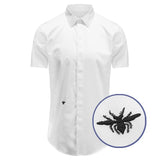 New 2021 luxury Men Classic Embroidered bee spide Fashion Cotton Casual Shirts Shirt high quality Pocket Short sleeves A50