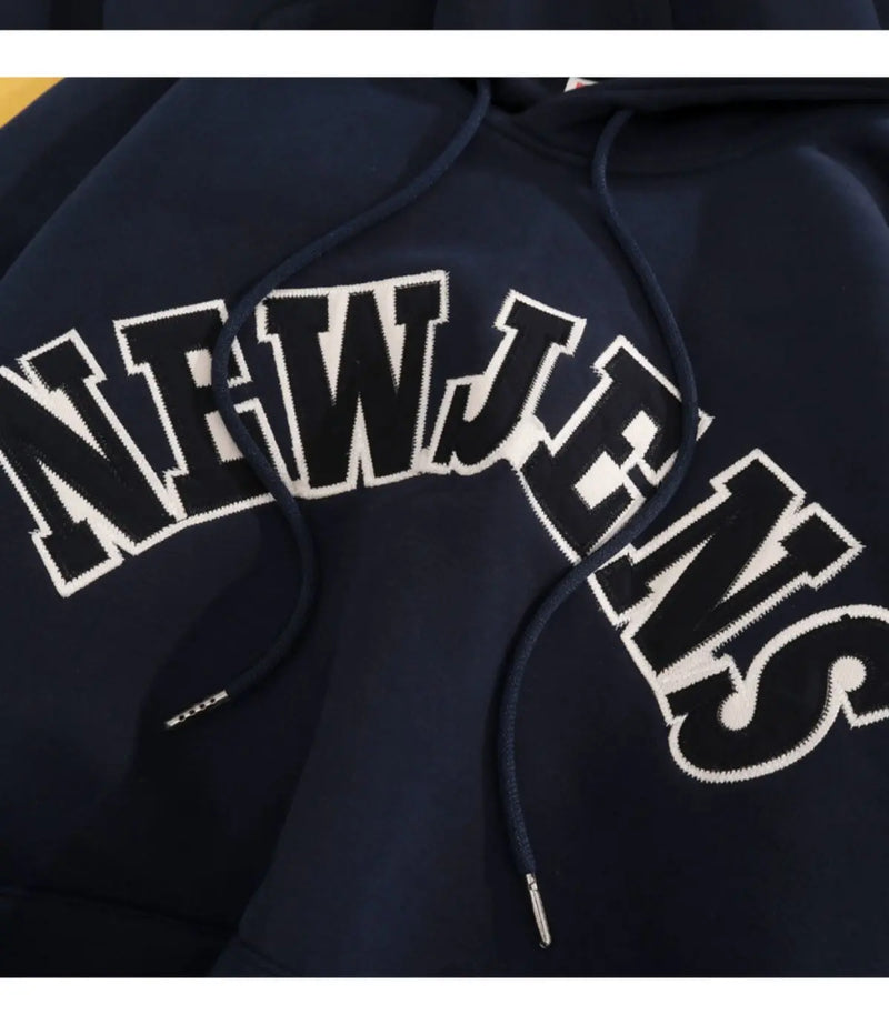 Autumn and Winter American High Street Men and Women Trendy Personalized Letter Printed Hoodie Couple Loose Retro Casual Top y2k