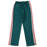 rose red embroidery pants casual men woman loose retro side edge weaving sweatpants trousers straight leg pants unique joggers style 4941