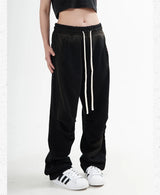 fashion washed distressed pants elastic waist drawstring men women hip hop casual sportwear pants unisex y2k streetwear joggers unique joggers style 562